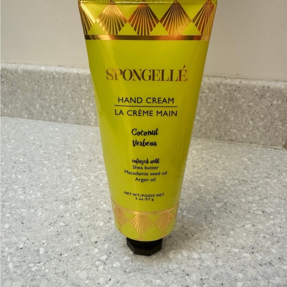 Spongelle Coconut Verbena Hand Cream - Yellow and Gold